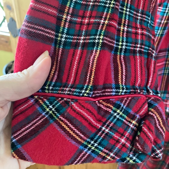 Women Family PJs red green plaid flannel 2 piece pajamas size 2X - Picture 4 of 11